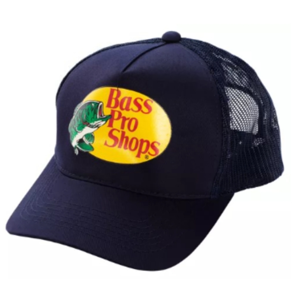 Bass Pro Shops Mesh Trucker Cap Navy Unisex New